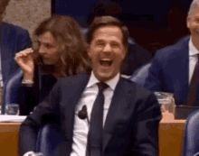 Mark Rutte Laughing